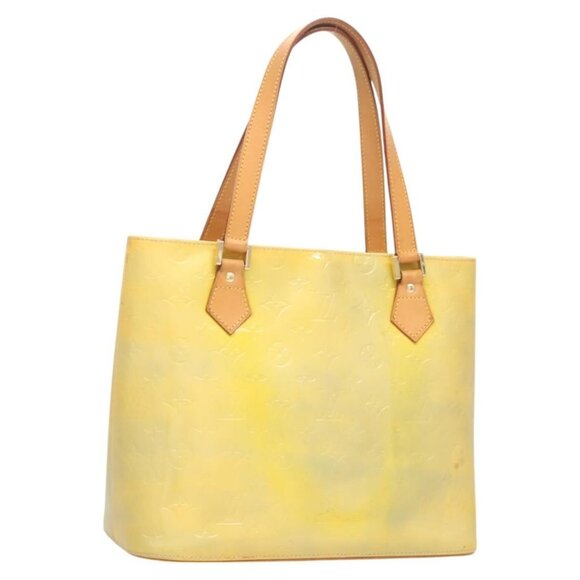 LOUIS VUITTON Monogram Vernis Houston Hand Bag Gris M91053 LV Auth bs26251 - Picture 1 of 16